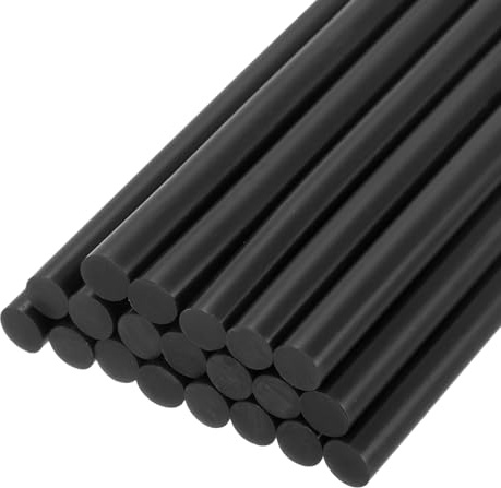 QUARKZMAN 20 Stück Heißklebestifte 7mm x 100mm Heißklebesticks Bunt Heißklebepistole Sticks Heißkleber Klebestifte Klebstoff für DIY Kunsthandwerk AbdichtungSchwarz