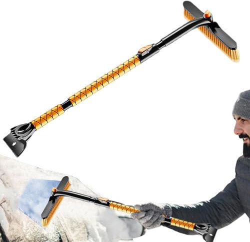 Generisch Auto-Schneekratzer – Auto-Schneebürste und Eiskratzer, Auto-Schaber-Reinigungsbürste | Scheibenentfroster mit Schneeschaufel, 23,62 x 4,53 Reiner Schneeentferner mit