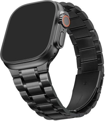 HITZEE Metall Armbänder Kompatibel with Apple Watch Armband 49/46/45/44/42/41/40/38mm, Edelstahl Ersatzband Damen Herren Kompatibel für iWatch Ultra 3/2/1 SE3 Serie 11 10 9 8 7 6 5 4 3 2 1