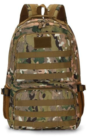 JACKANNA Camouflage Seesack, Männer Militär Fan Rucksack, taktische Rucksack Wandern Bergsteigen Rucksack, Männer und Frauen Camping Rucksack (Gebirgs-Tarnung)