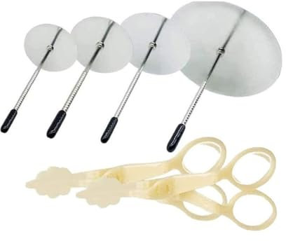 Juego de 2 elevadores de flores y 4 clavos de acero inoxidable para decoración de tartas, para hacer flores de azúcar y fondant