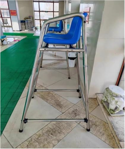 AVLLSO Échelle 1.2m 1.5m 1.8m Haute Chaise de Sauveteur pour Piscine, Chaises de Pont de Sauveteur pour l'intérieur et l'extérieur/Tabouret de Bar pour Piscine, Patio, lac, Plage(150cm/59in/4.9ft Ta