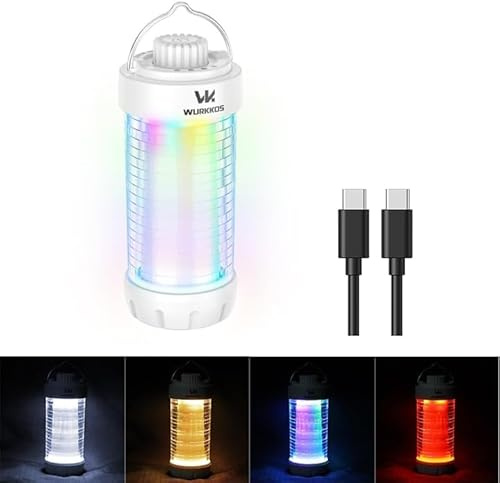Wurkkos CL01 - Farolillo LED exterior, 550 lúmenes, batería externa 5000 mAh, recargable, luz de camping con imán, hasta 300 horas