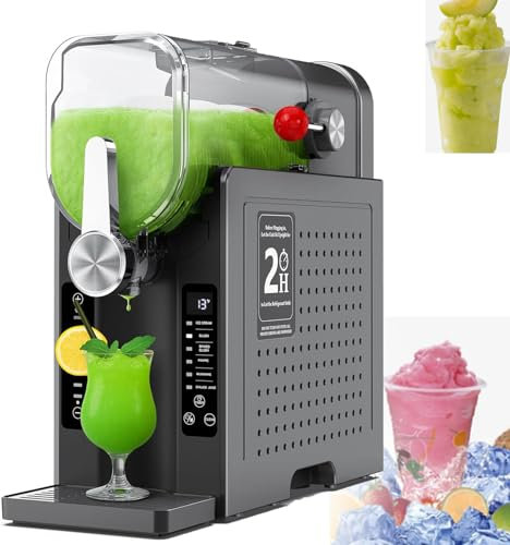 MáQuina De Granizados De 200 W, 1,6 L, Control De Temperatura, 6 Ajustes Preestablecidos, Profesional Para Uso DoméStico, Fiestas, Bares Y Comercial.