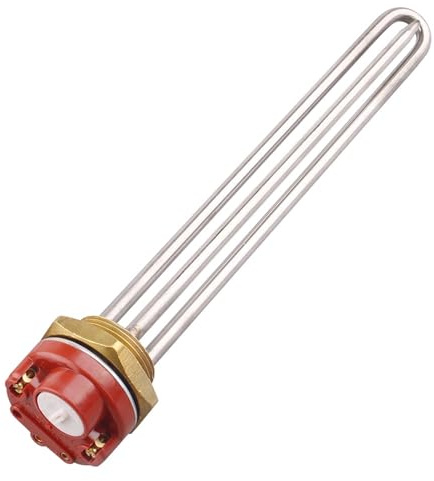 Water Heating Element With Thermostat Brass Flange Immersion Heater With Temperature Control(48V 250W)