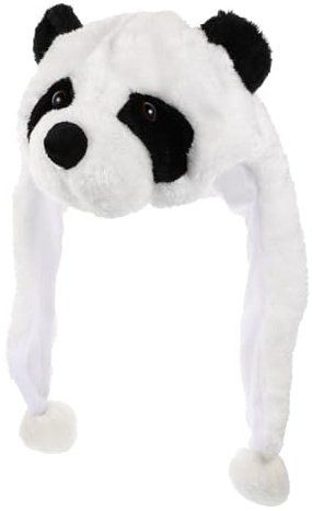 VANZACK Copricapo a Forma di Panda in Morbido Peluche Cappello Comodo e Caldo per Uso Quotidiano Accessorio Fotografico Adorabile per Feste e Esibizioni Regalo Originale per Amici e