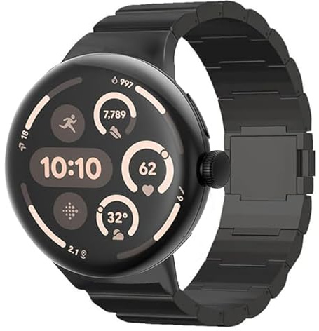 synsing Titan Magnetisches Armband Kompatibel mit Pixel Watch 4/3 45mm Armbänder,Ersatzarmband aus Titanmetall Kompatibel mit Pixel Watch 4 45mm für Herren