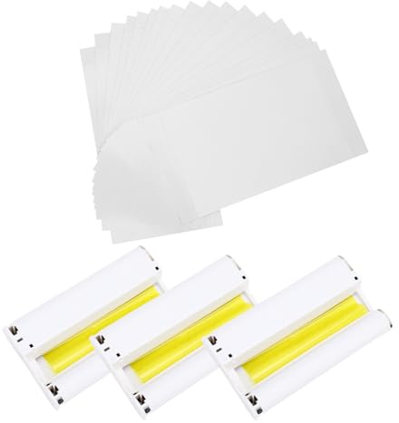 Ausla 4x6 Glansigt Fotopapper, Snabbtorkande Sublimeringspapper med 108 Ark 3 Band, Livfulla Färgutskrifter för Hemminnesfoton och för CP1300 CP1200 CP1500-användare (RL-A-108IN-YMCO)