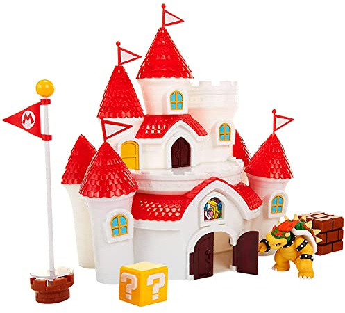 Nintendo Super Mario großes Spielset Luxus Pilzkönigreich Schloss inkl. 1 Bowser Figur 6cm
