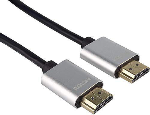 PremiumCord SLIM 4K High Speed HDMI-kabel Ethernet-kabel 3 m, Video 4K 2160p, Full HD 1080p, Deep Color, 3D, ARC, HDR, Dolby TrueHD, 10,2 Gbps, guldpläterade anslutningar, svart
