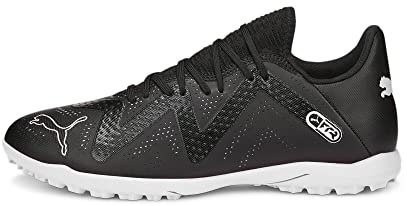 PUMA Unisex Adults' Sport Shoes FUTURE PLAY TT Soccer Shoes, PUMA BLACK-PUMA WHITE, 40.5