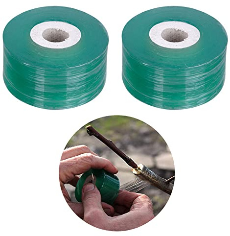 Veredelungsband, Transparent Pfropfband, Fuß Pfropfen Dehnbare Band, Veredelungsband für Obstbäume, Geeignet für Pflanzen, Blumen, Obstbäume, Tomatenveredelung, 2 Stück, 2 cm