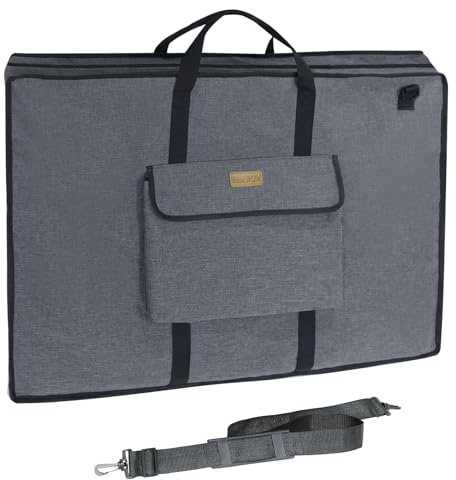 MeetYr Life Premium-Kunst-Portfolio-Tasche – gepolsterter dreifacher Schutz, wasserdichter Schutz mit Schultergurt, langlebig und tragbar – für Kunstwerke, Poster, Skizzen und Gemälde (121,9 x 91,4