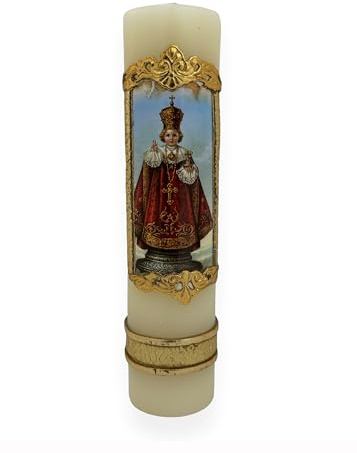 Infant Jesus of Prague Cirio Santo Nino de Praga Candle Prayer Vela 8 x 2 Cirio Pascual