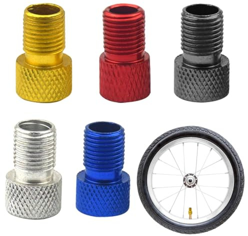 Fahrradventil Adapter - 1/5 Stück Alle Ventiladapter Mit Dichtring Fahrrad | Fahrrad Ventil-Adapter Dv & Sv | Autoventil Adapter | Luftpumpe Adapter Französisches Ventil Adapter Für Fahrräder