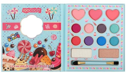 HISUNBEN Kinderschminke, 14 Farben Kinderschminke Set Mädchen, Waschbares, Sicheres und Ungiftiges Schminkset, Geeignet für Weihnachten, Geburtstag, Karnevalsgeschenke für Kinder-2