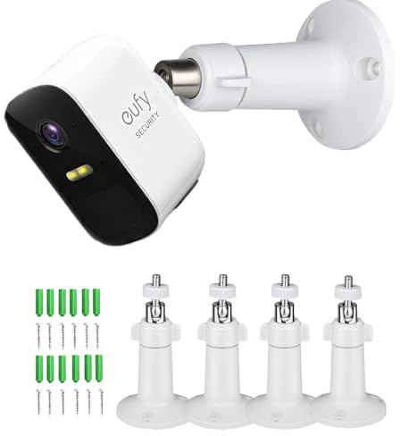 Eufy Kamera Halterung,Wandhalterung für EufyCam 2 Pro/2c Pro/2/2C/E,SoloCam S40,Ring Stick Up Cam,Arlo Pro 4,Arlo Ultra,360 Grad einstellbare Sicherheitshalterung für innen und außen