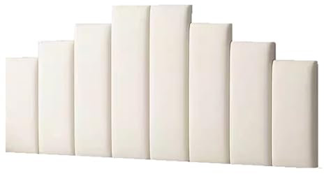 Panneaux muraux acoustiques et insonorisants auto-adhésifs pour tête de lit pour salle de jeux, chambre d'enfant, blanc (100 x 60 cm)