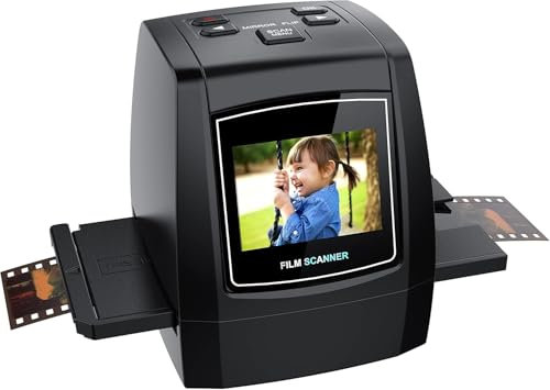 Escáner de película Digital, escáner de Diapositivas Independiente y escáner de Negativos Convierte Negativos y Diapositivas de película de 35 mm, 126, 110, Super 8 y 8 mm en imágenes JPEG
