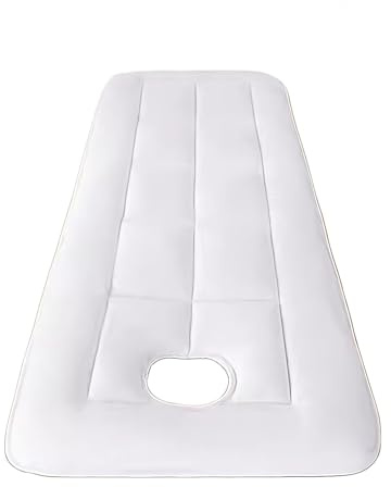 Drap de lit de massage réutilisable avec trou pour le visage, drap de table de massage, drap de lit pour le visage, drap de soins de beauté, drap de matelas pour salon, spa et thérapeutes – 70 x 185