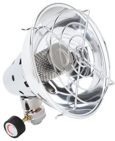 Luocute Tragbarer Gasheizer, Effizienter, Schnell Aufheizender Outdoor-Campingheizer mit Einstellbarer Feuerkraft und Sicherheitsventil, für Camping-Grillfischen