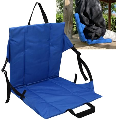 ZJchao Coussin de Siège de Stade Pliable avec Support Dorsal, Chaise de Gradin Portable, Rembourrage Confortable en Mousse éponge pour événements Sportifs, Pique-niques sur la Plage,