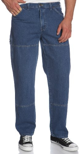 Dickies mens Relaxed Fit Workhorse jeans, Stone Washed Indigo Blue, 36W x 30L US