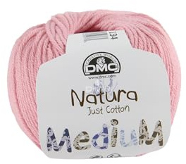 DMC - Natura Medium - 100% Baumwolle | Für die Herstellung von Heimtextilien und Kleidungen | 50 g - 75 m - 27 Farben