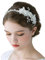 SWEETV Blatt Hochzeit Stirnbänder Kristall Braut Haarbänder Tiara Kopfschmuck (Elfenbein)