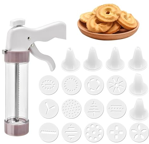 LATRAT Cookie Maker Press Gun Kit Biscuit Making and Icing Set, Pastry Press for Cakes and Biscuits, Pastry Press for Pastry Press Cake Decorating Tools