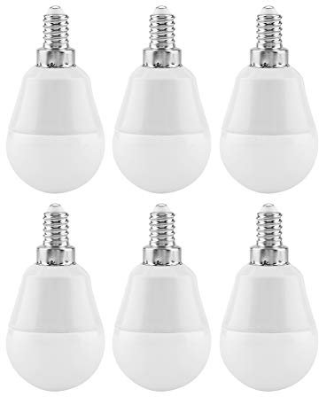 Fdit 6pcs E12 5W LED-Birne Badezimmer Eitelkeitsbirnen Glühbirnen Schminkspiegel Lichter für Schlafzimmer Licht Tageslicht AC85V-265V