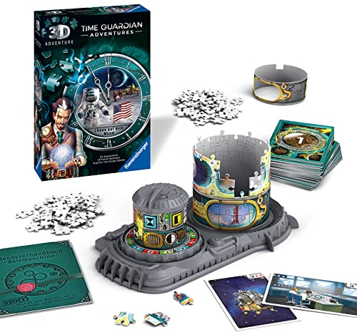 Ravensburger 3D Adventure 11539 TIME Guardian Adventures - Chaos auf dem Mond - Escape Room Spiel, für 1 bis 4 Spieler - Kooperatives 3D Puzzle Abenteuer - einmaliges Event-Spiel ab 12 Jahren