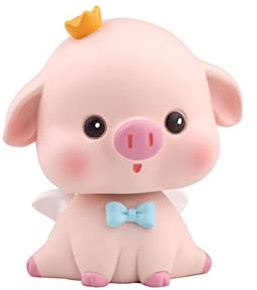 Auto Piggy Shaking Head Ornaments, Mini Schwein Auto Armaturenbrett Spielzeug Auto Schweinchen Ornament Cartoon Tier Puppe Ornamente Niedlichen Schweinchen Spielzeug für Bibliothek Shop,Typ 2