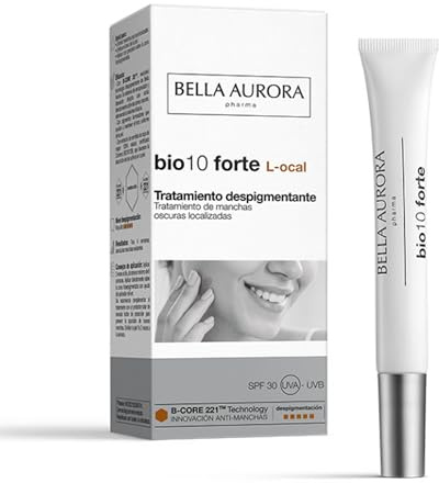 BELLA AURORA - Bio10 Forte L-ocal 9 ml, Trattamento Depigmentante, Crema Antimacchia Roll-on, per tutti i tipi di pelle, Macchie localizzate e Unifica Tonalità, Tecnologia B-CORE221, Protezione SPF30
