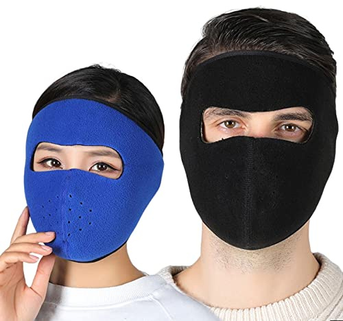 Fahrrad-Sturmhaube, Balaclava Gesichtsmaske, Wintermaske, Skimaske, Multifunktions-Motorrad-Sturmhaube, 2 Stück Warme Sturmhaube für Winter Sport und Outdoor, Unisex und Universalgröße Butyeak