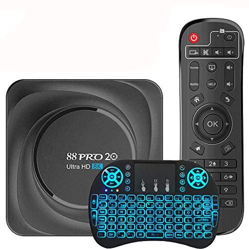LIROM Smart Android 11.0 TV Box 8GB RAM 128GB ROM RK3566 Quad-Core Cortex-A53 Soporte De CPU 2.4G/5G WiFi BT 4.0 USB 3.0 10/1000M Ethernet 3D 4K 8K HD Media Box, con Mini Teclado,4gb+32gb