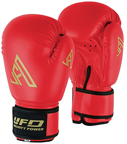 Kids Boxing Gloves Punching Kick Boxing Training MMA Sparring Gloves (Red, 6-oz)