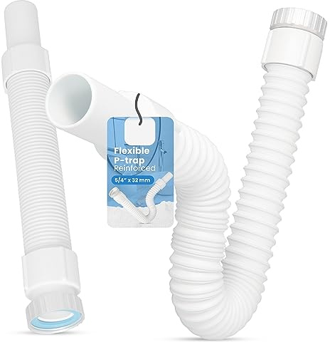 Sifon Lavabo Extensible 5/4 x 32 mm Tubo Desague Flexible Cocina Ajustable
