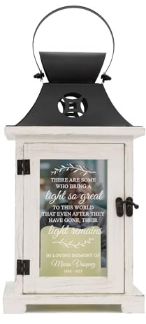 Personalized Memorial Lantern, Picture Frame Remembrance Decor, Engraved Light Shines Sympathy Indoor Lantern, Gift for Loss of Loved One
