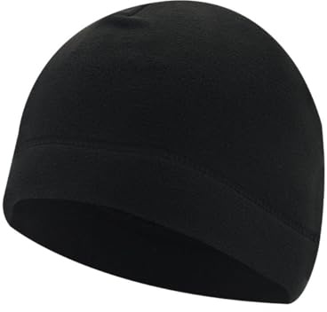 Beanie Cap for Men, Winter Polar Fleece Thermal Cycling Cap, Windproof Elastic Running Hat for Unisex, Breathable Lightweight Head Warmer for Skiing, Snowboarding, Football, Jogging, Outdoor Sports