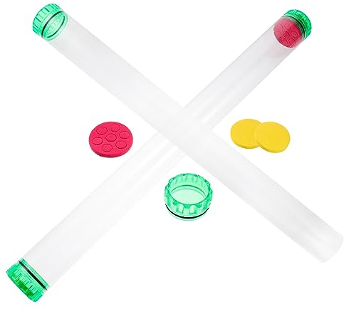 Kisangel Fishing Floats Tube and Dobber Container Set 2pcs Pvc Float Tubes Fishing Holder Accessories for Anglers and Supplies Storage Random Color
