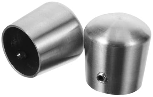 Angoily 2pcs Stainless Steel Handrail End Caps for Indoor Stair Railing Sealing Covers Handrail Caps