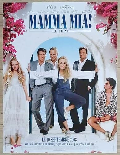 Générique MAMMA MIA Kinoposter Original (kleines Format 53 x 39 cm Rolle) Film 2008 Meryl Streep