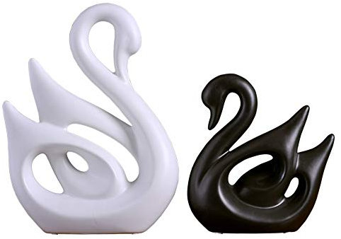 Mini-Statue, Ornamente, Dekoration, Skulptur, Statuen for draußen, nordische Heimdekoration, Ornamente, kreatives Wohnzimmer, TV-Schrank, Weinschrank, Veranda, Keramik-Möbel, Schwan, Hochzeitsgeschenk