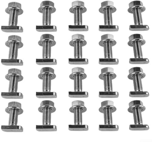 Premium M8 Edelstahl Hammerkopfschrauben und Flanschmuttern, beständig gegen Rost (20 Stück) (M8 x 40)