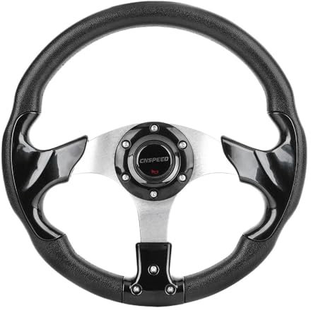 ZiYouao Sportlenkrad Universal 320mm 13 Zoll Stil Sport Lenkrad Aluminiumlegierung Autozubehör Holzlenkrad(Noir)