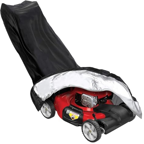 ANCLLO Cubierta para cortacésped 210D Oxford Resistente a la Intemperie para Tractor de césped para Tractor de césped protección contra el Polvo Cubierta Protectora contra