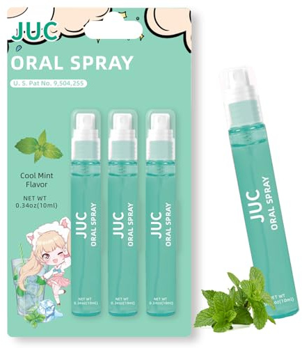 3 Count Mint Breath Spray Mouth Spray Breath Freshener Oral Care for All Ages 0.33OZ (10ML) Cool Mint Flavor