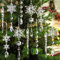 10 Piezas Adornos de Copos de Nieve de Cristal Acrílico,con 10 Cintas,Decoración Navideña Adornos del Árbol de Navidad de Cristal,Colgantes de Copo de Nieve para Árboles de Navidad