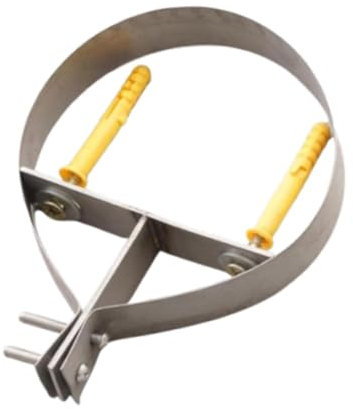 XLWLLNJ 6 inch Chimney Pipe Bracket Chimney Pipe Holder Stove Pipe Clamp Fixing Stove Pipe Hanger, Silver